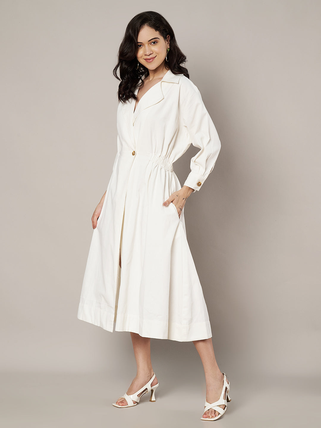 Midsummer Solid Trenchcoat Dress