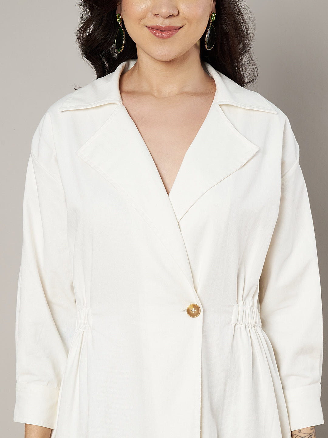 Midsummer Solid Trenchcoat Dress