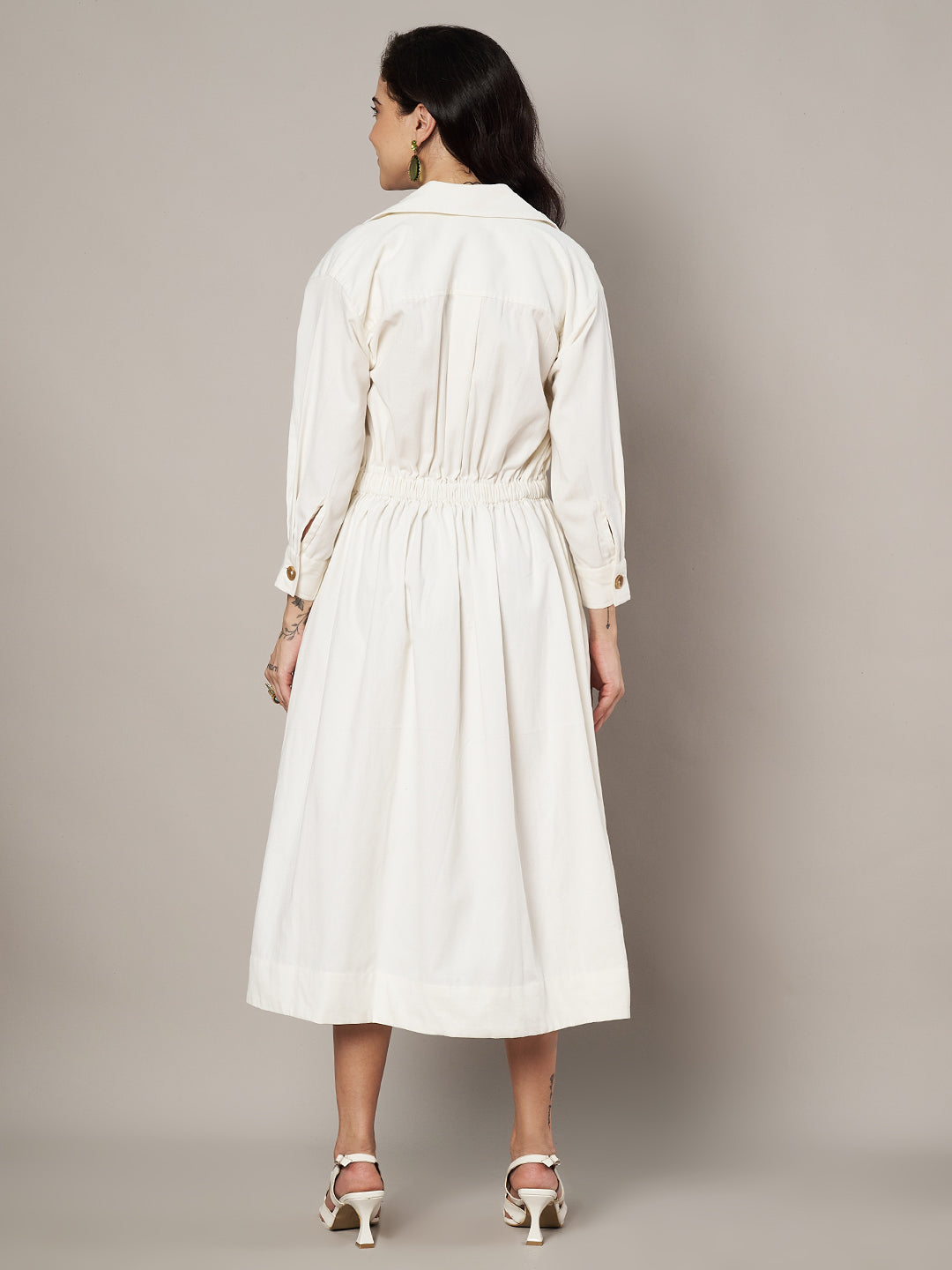 Midsummer Solid Trenchcoat Dress