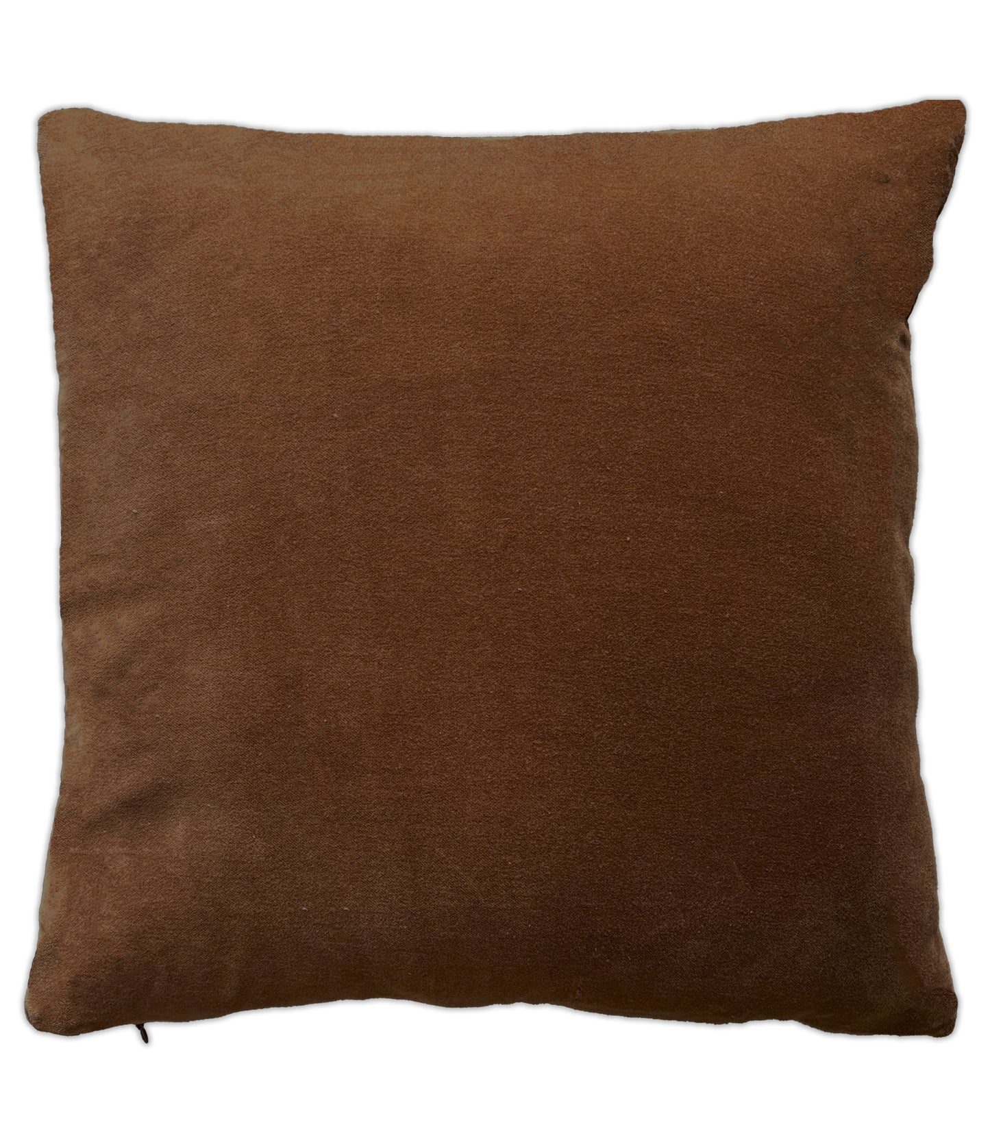Solid Brown Velvet Cushion Cover