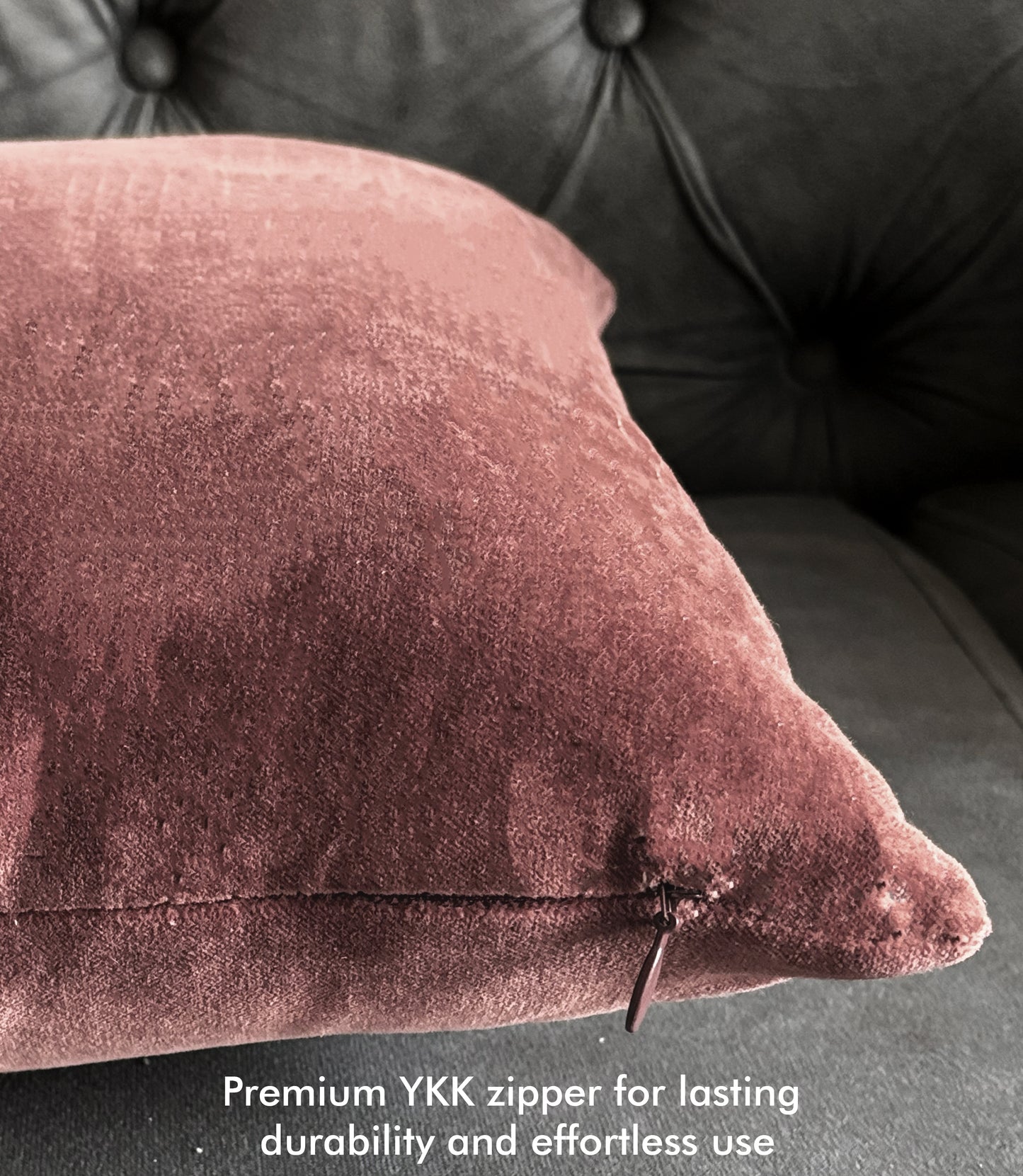 Solid Peach Velvet Cushion Cover