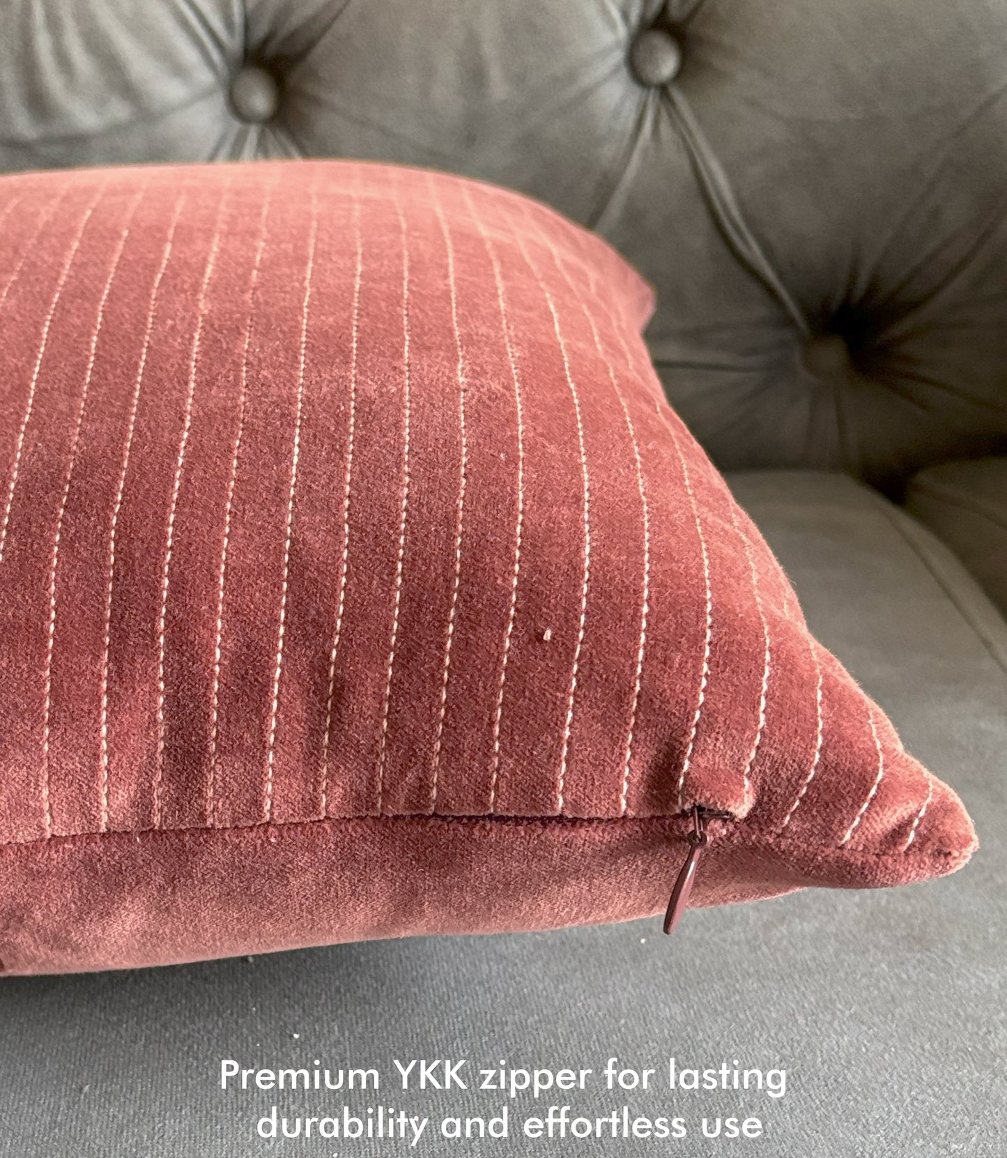 Stitchline Peach Velvet Cushion Cover