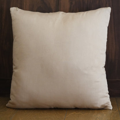Paisley Reverie Beige Embroidered Cushion Cover