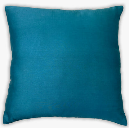Zari Tide Petrol Blue Embroidered Cushion Cover