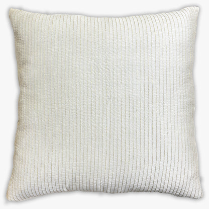 Zari Tide Off-White Embroidered Cushion Cover