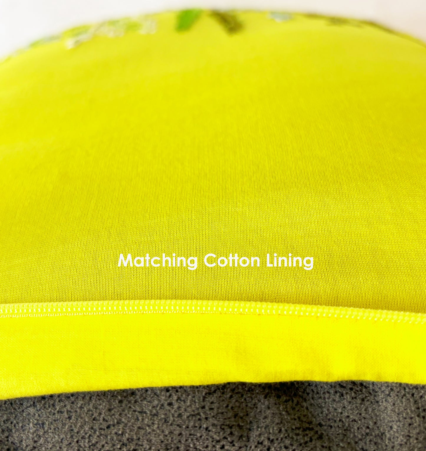 Whimsical Garden Yellow Embroidered Cushion Cover